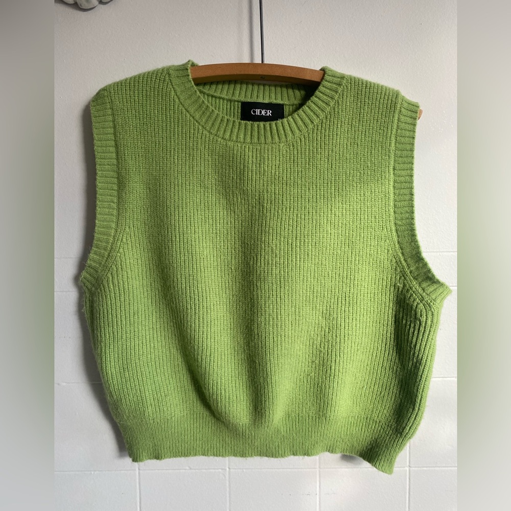 Cider green sweater vest